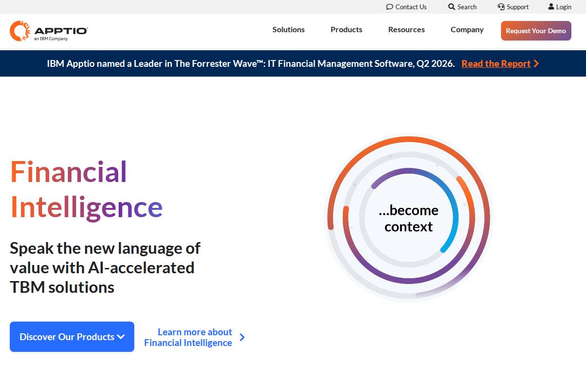 Apptio website preview