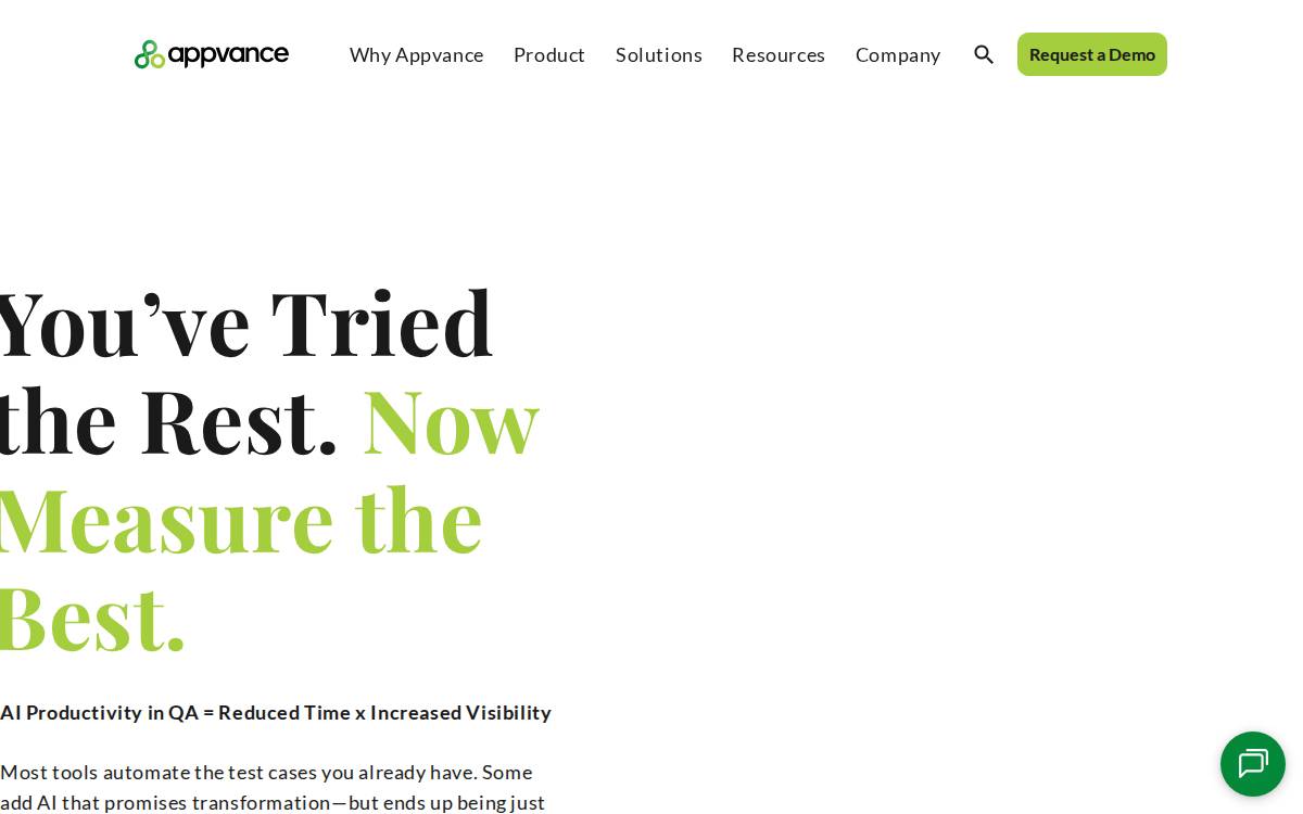 Appvance website preview