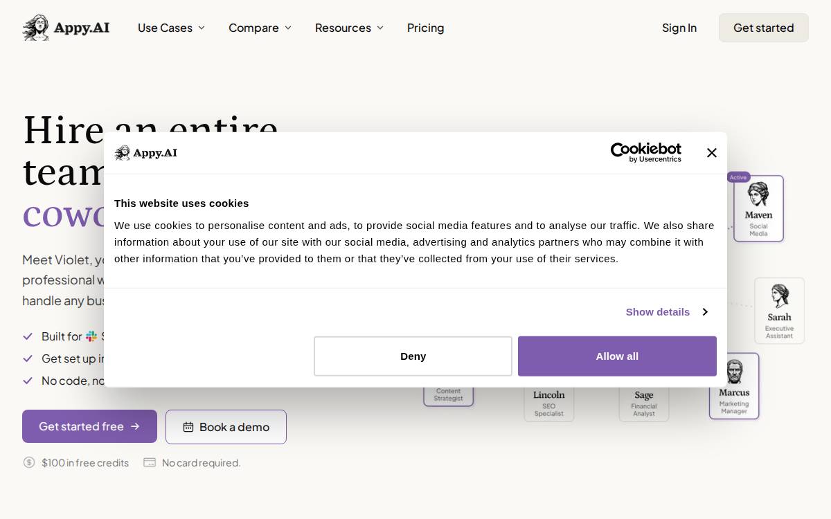 Appy website preview