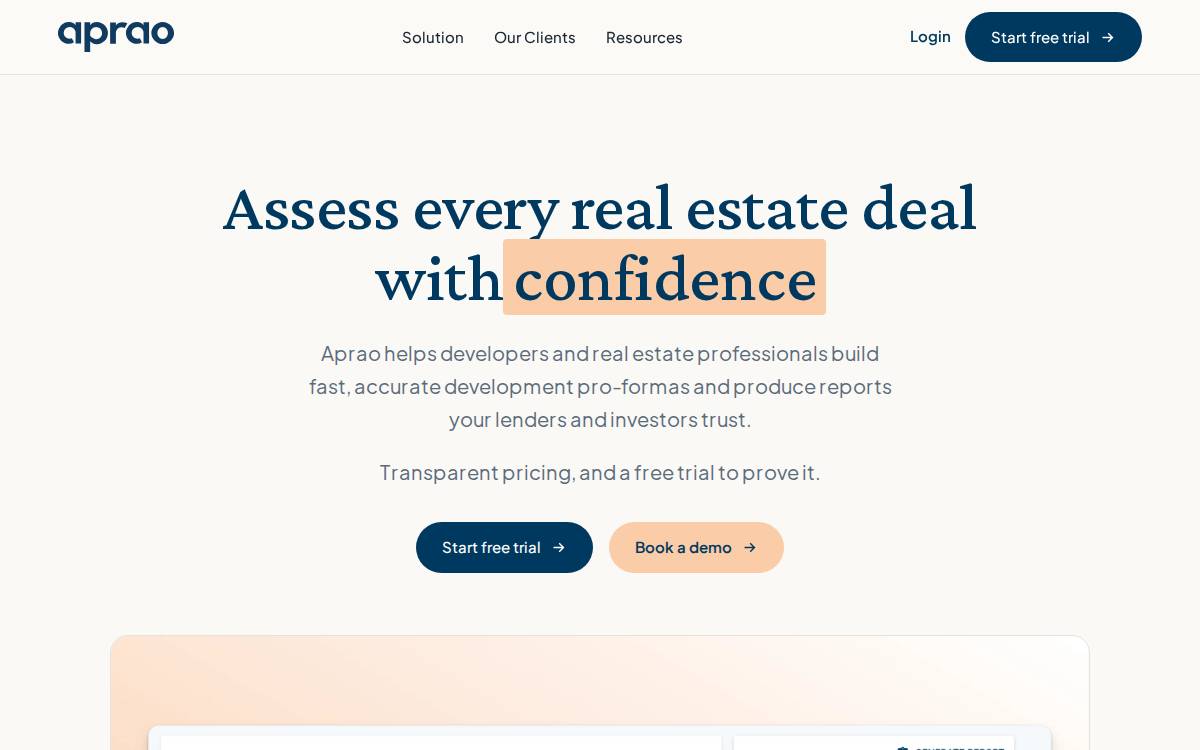 Aprao website preview