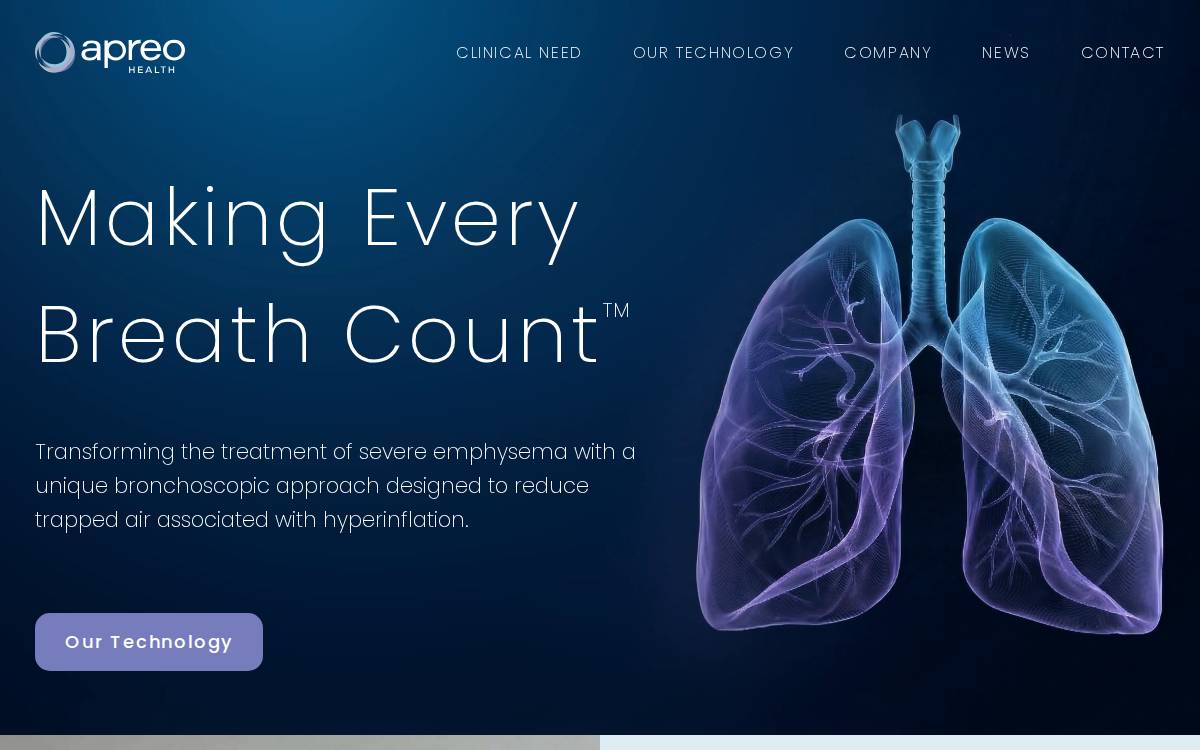 Apreo Health website preview