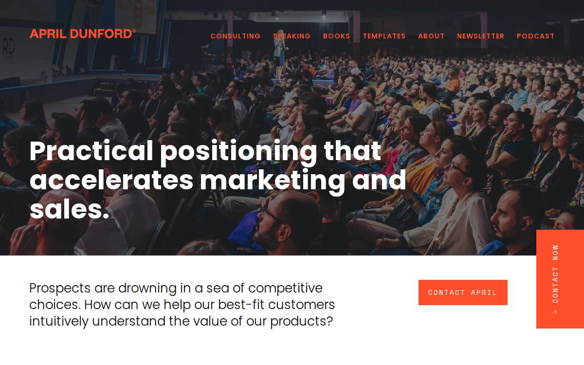 April Dunford website preview