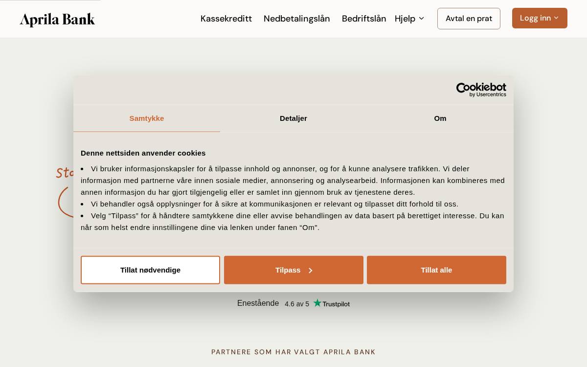 Aprila Bank website preview