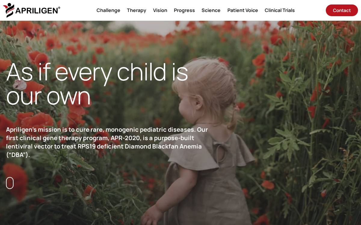 Apriligen website preview