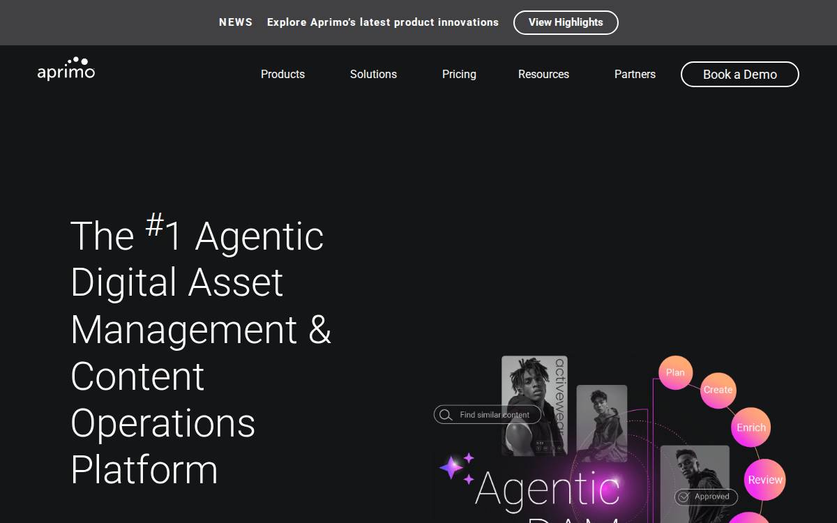 Aprimo website preview