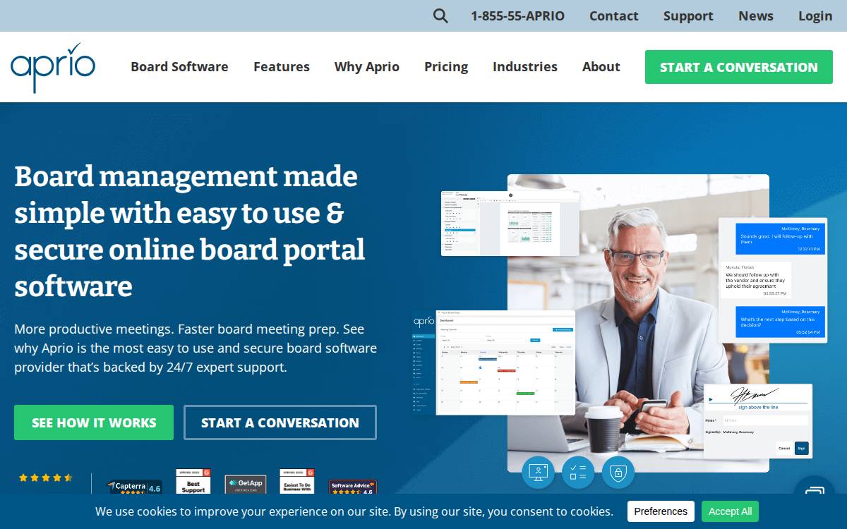 Aprio Inc. website preview