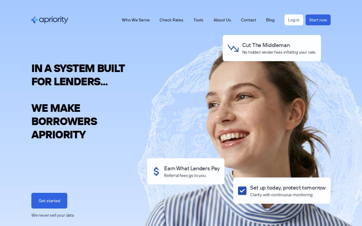 Apriority Financial website preview