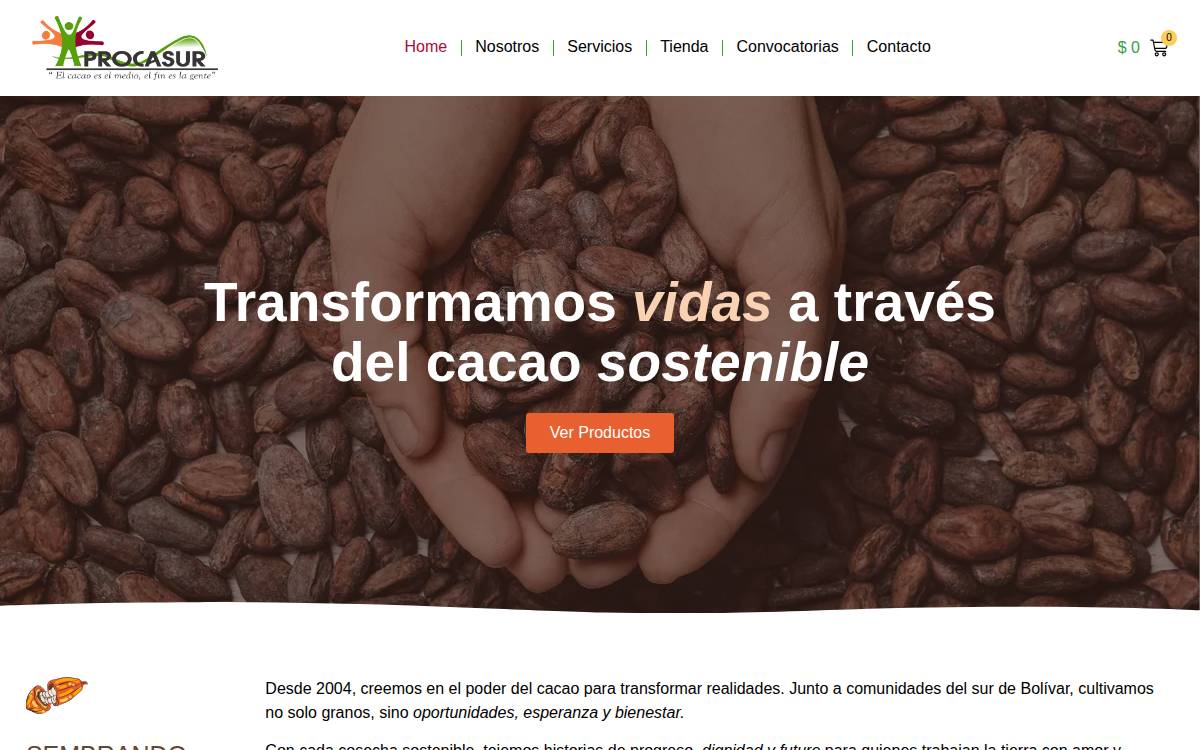 Aprocasur website preview