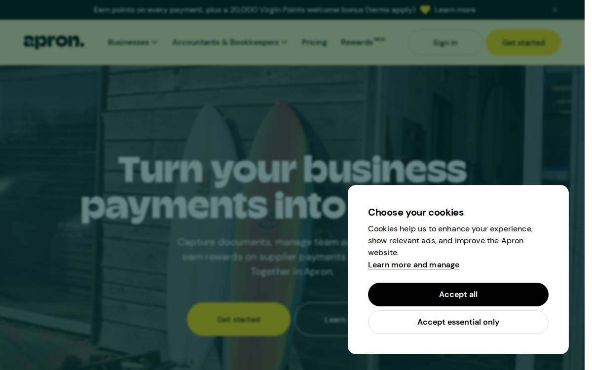 Apron website preview