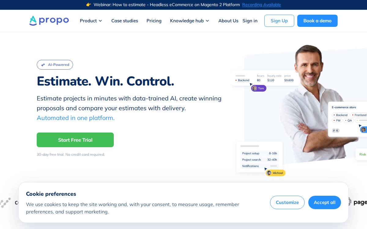 Apropo website preview