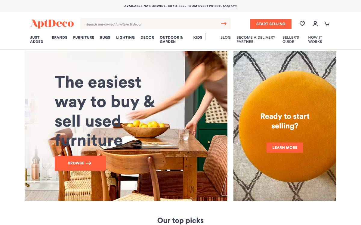 AptDeco website preview