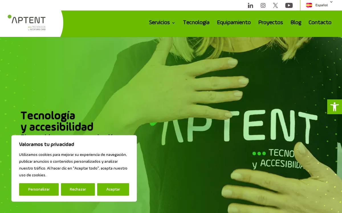 Aptent website preview