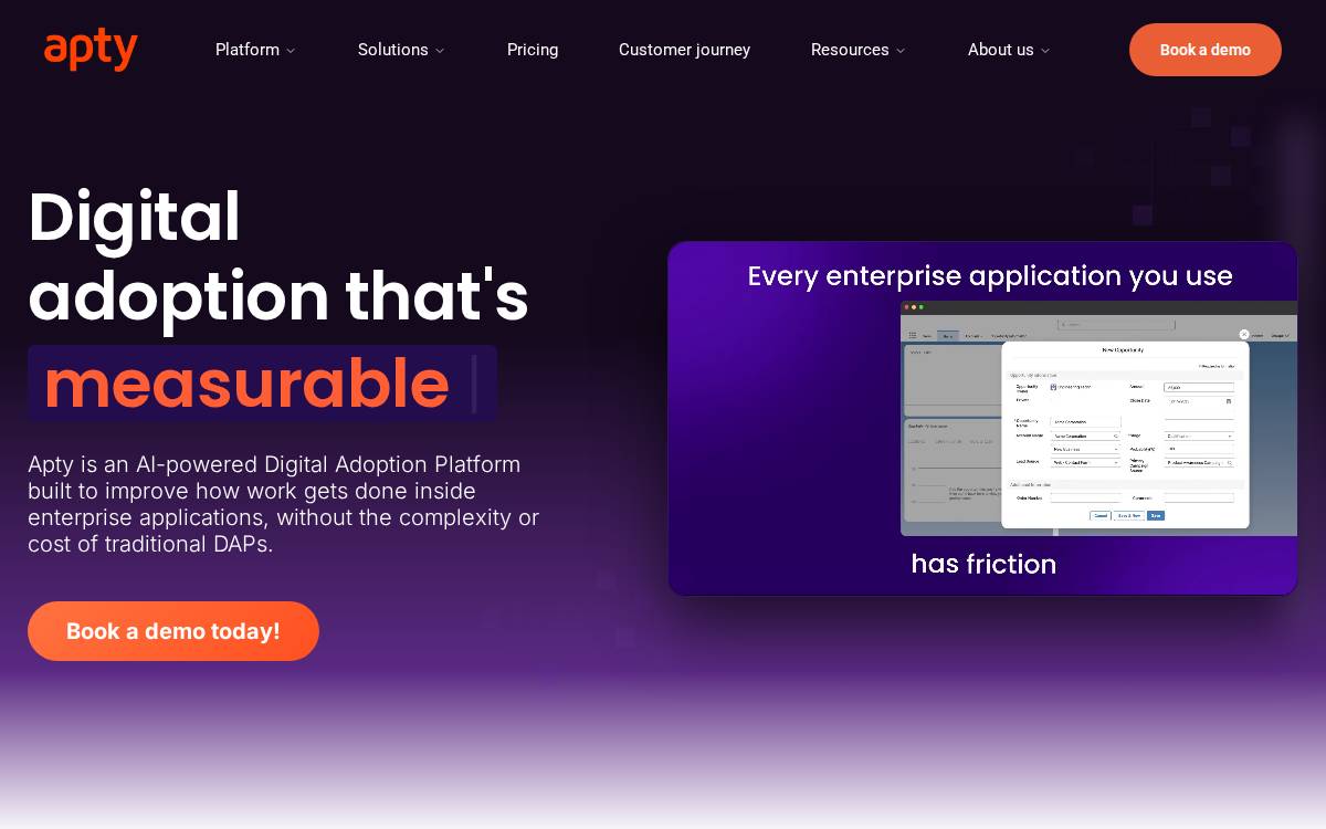 Apty website preview