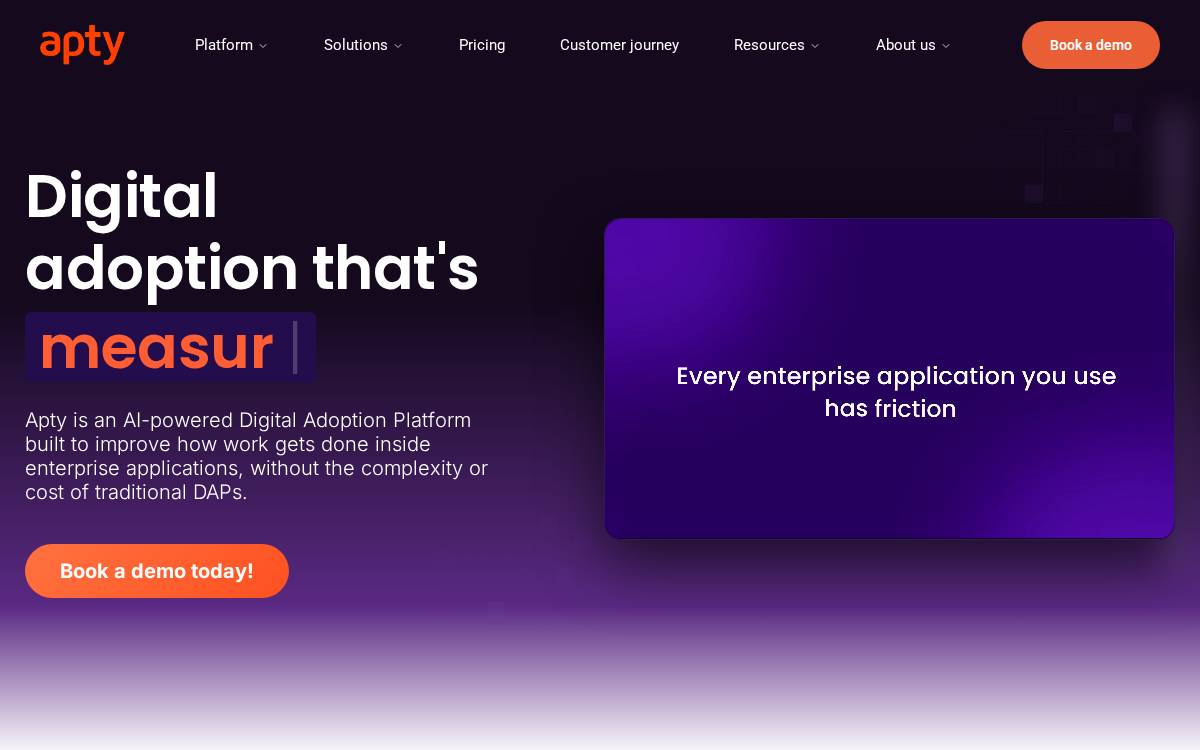 Apty website preview