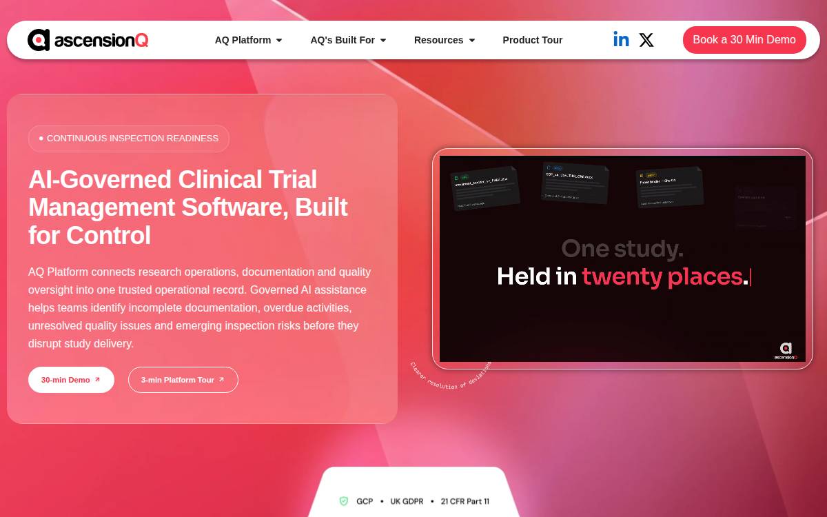 Aq Trials website preview