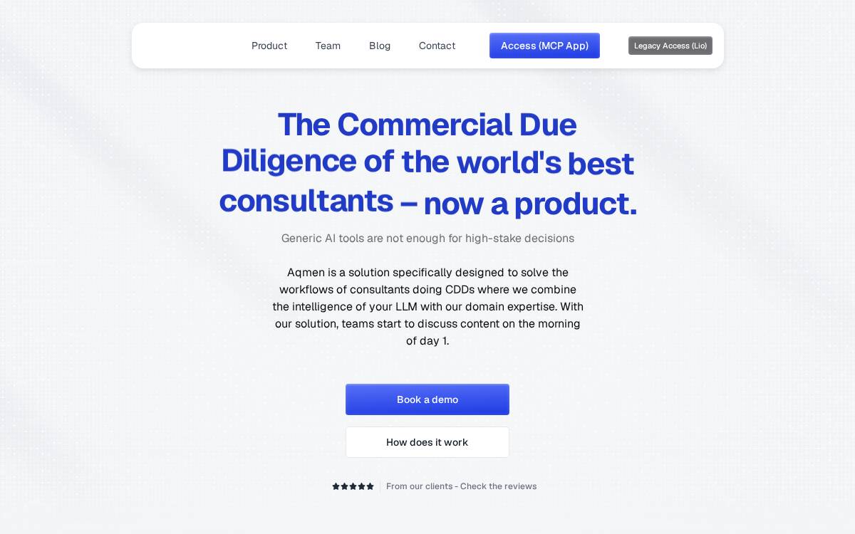 Aqmen website preview