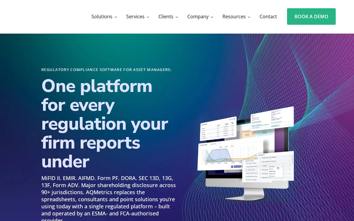 AQMetrics website preview