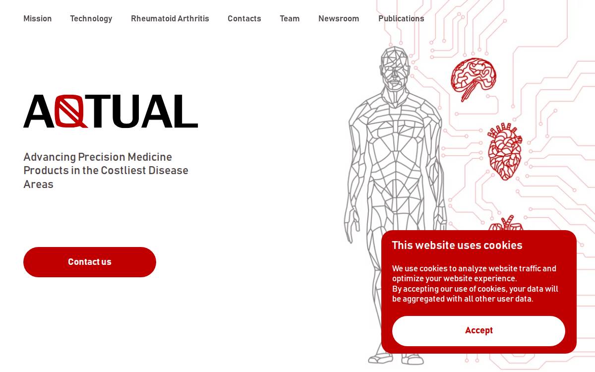 Aqtual website preview