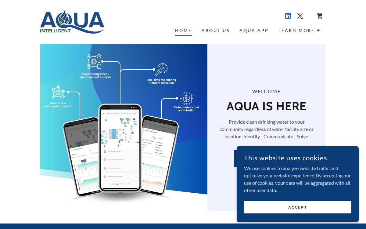 Aqua Intelligent Technology website preview