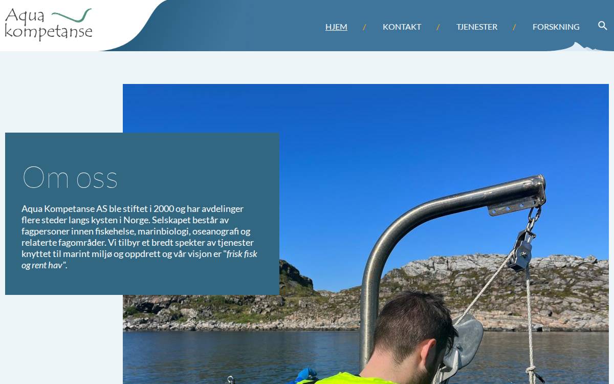 Aqua Kompetanse website preview