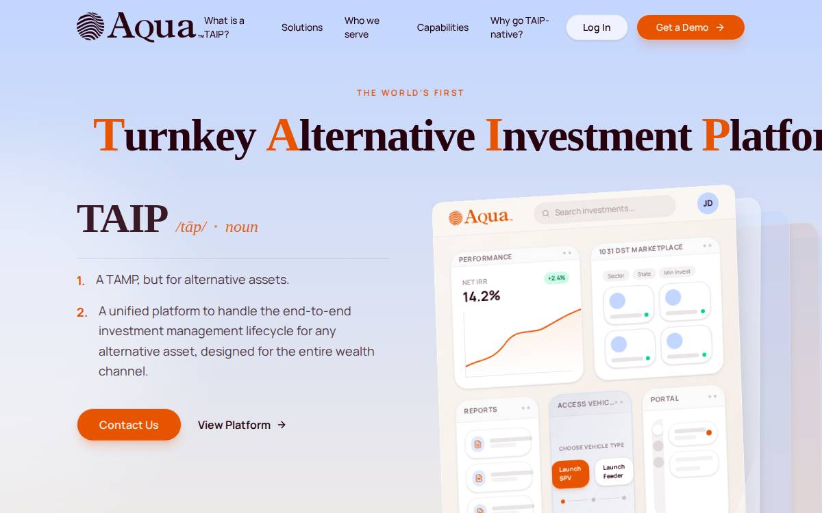Aqua website preview