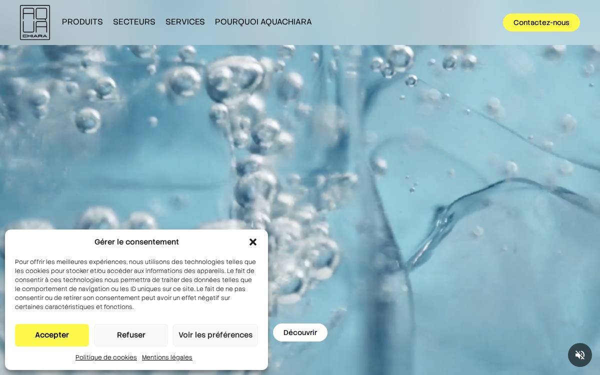 Aquachiara website preview