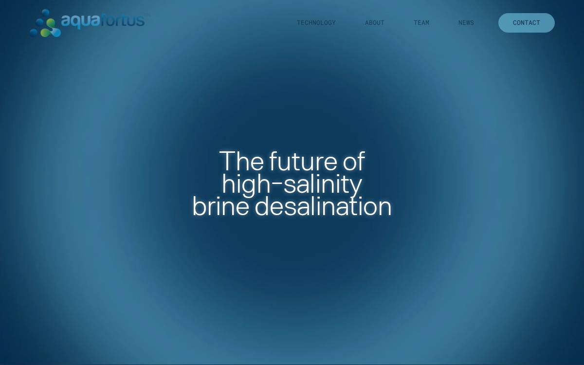 Aquafortus website preview