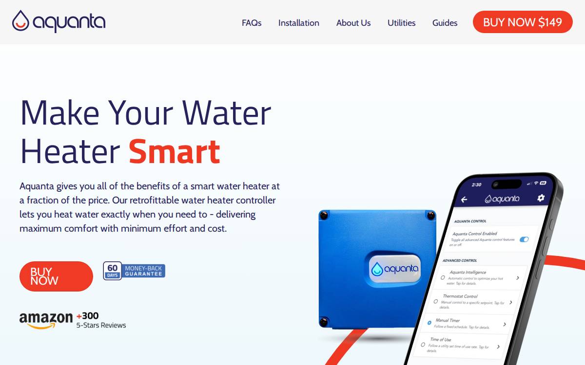 Aquanta website preview
