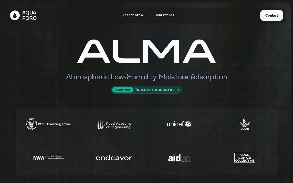 AquaPoro website preview