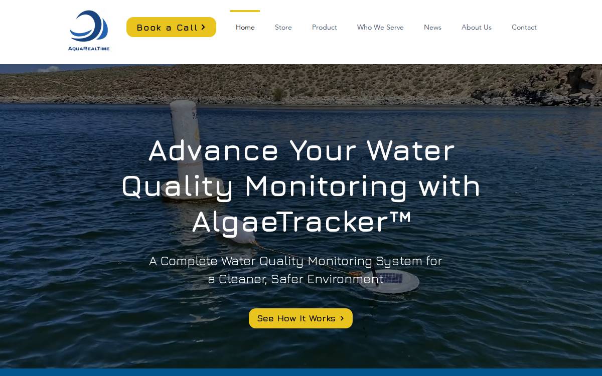 AquaRealTime website preview