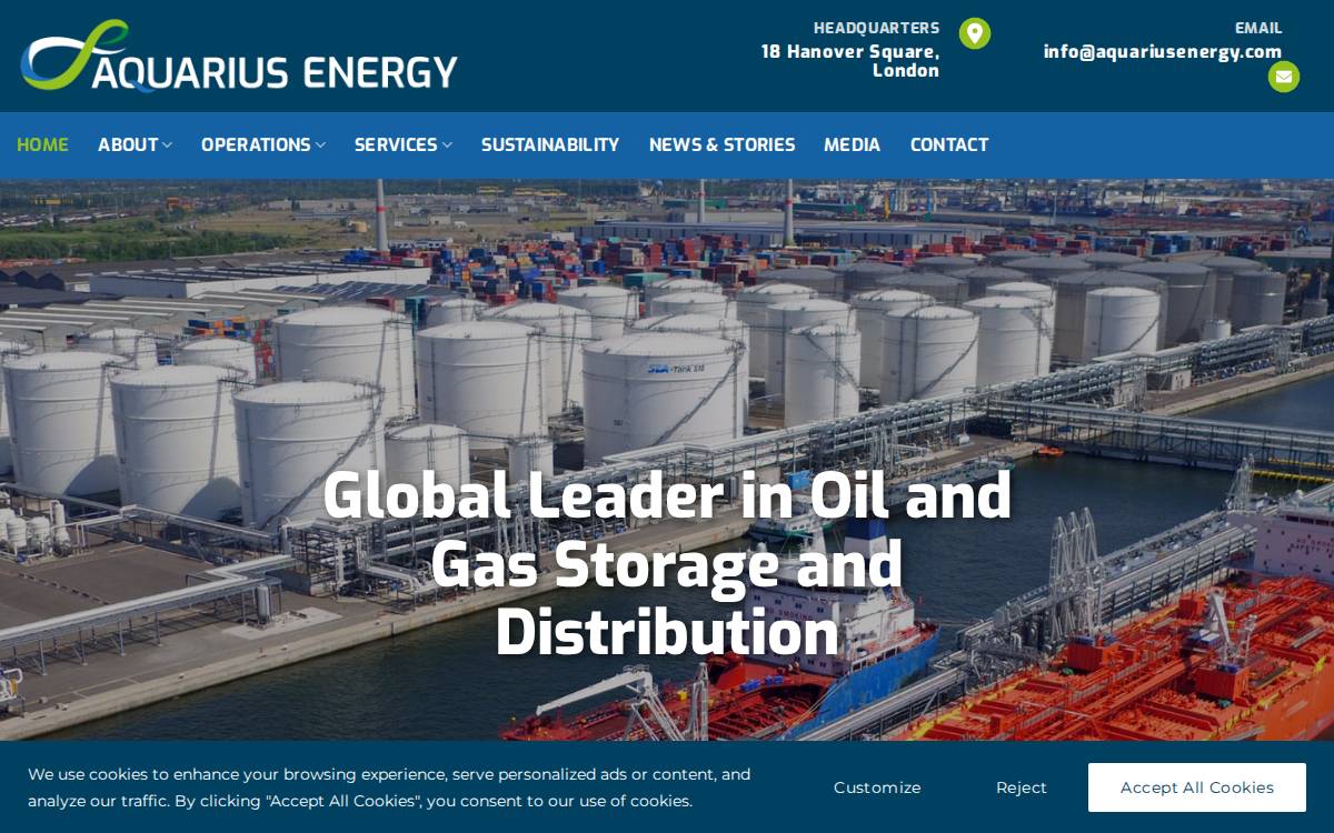 Aquarius Energy website preview