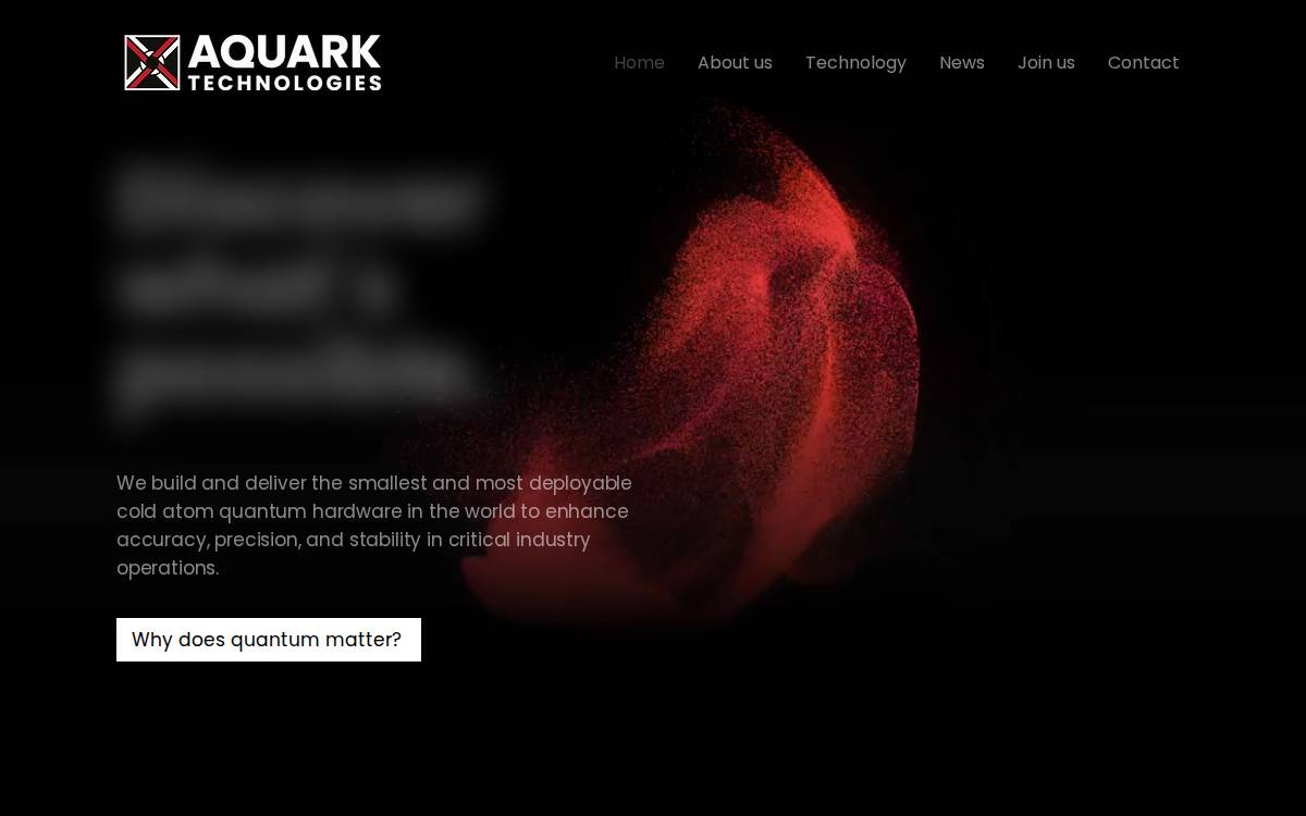 Aquark Technologies Seed website preview
