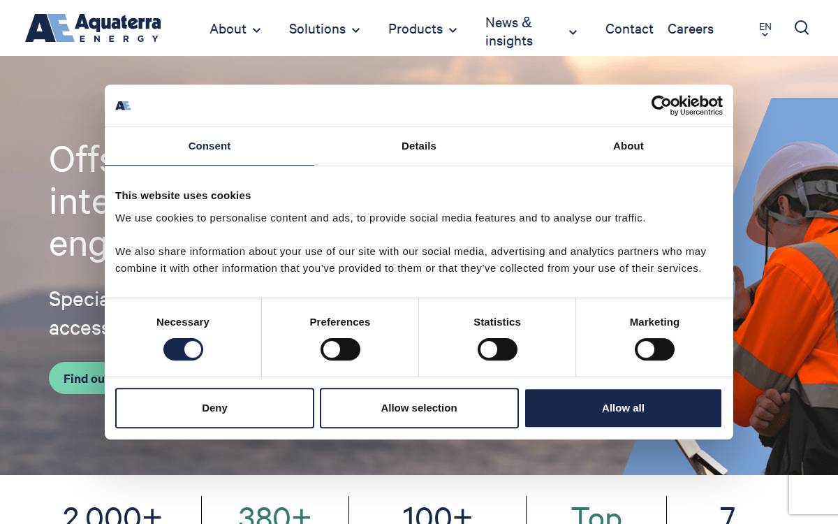 Aquaterra Energy website preview