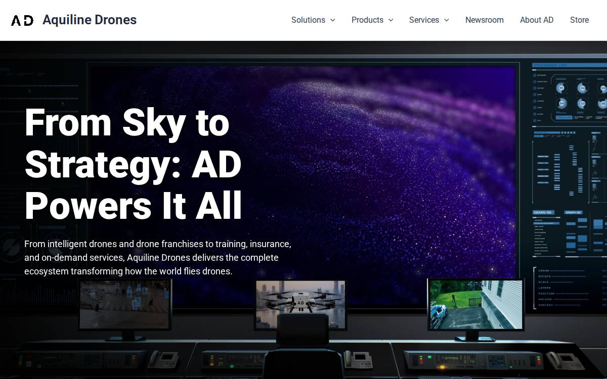 Aquiline Drones website preview
