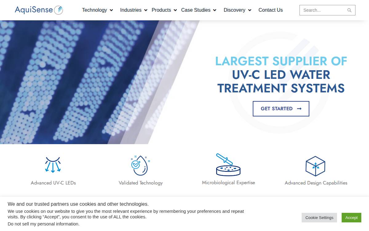 Aquisense website preview