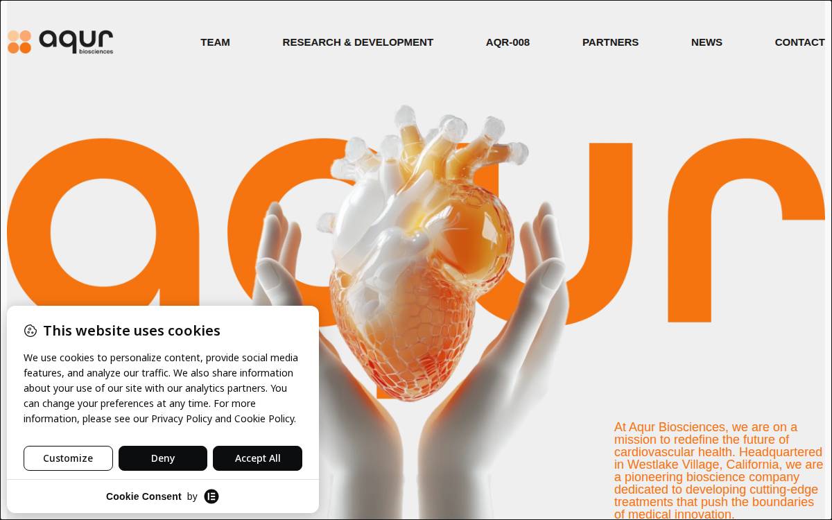 Aqur Biosciences website preview
