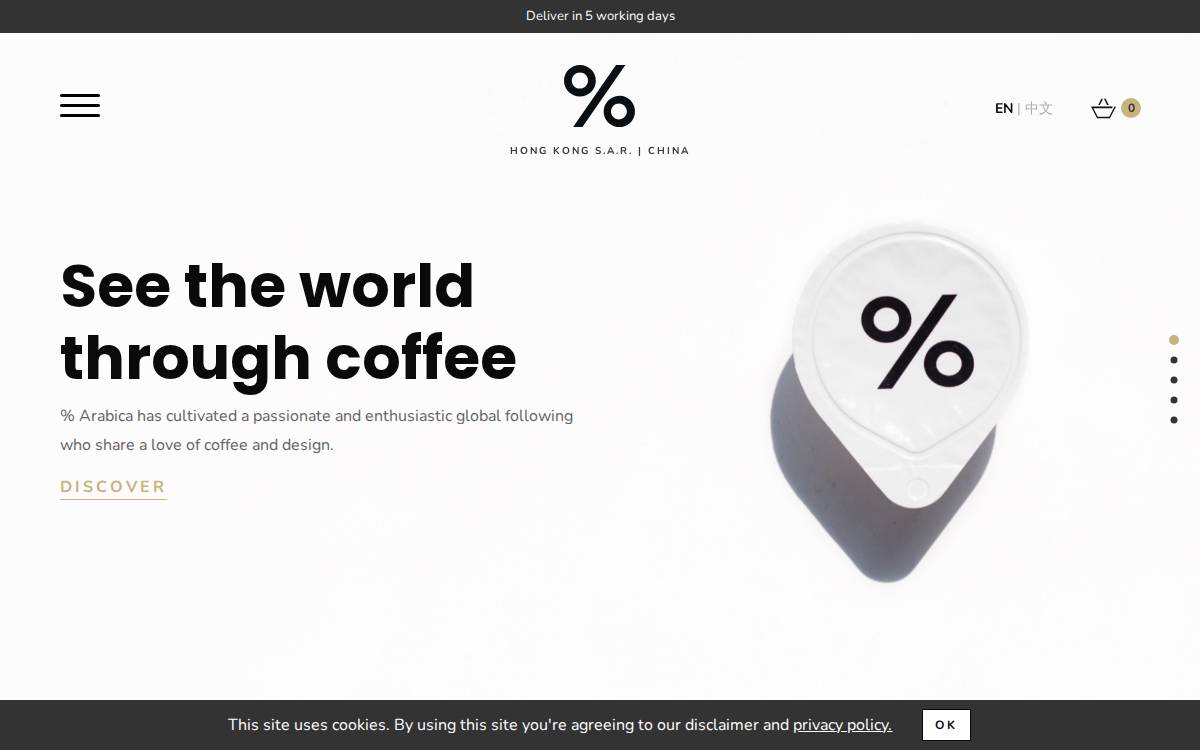 Arabicacoffee website preview