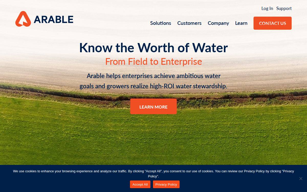 Arable Labs, Inc. website preview