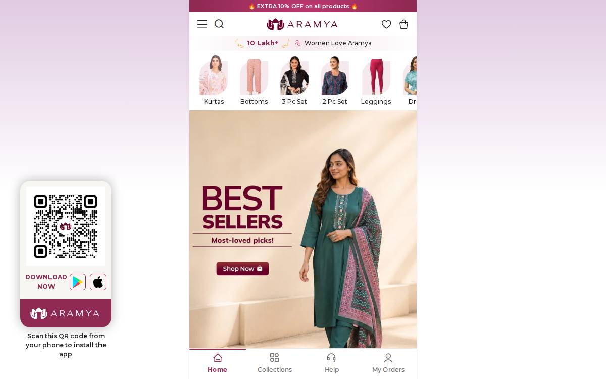 Aramya website preview