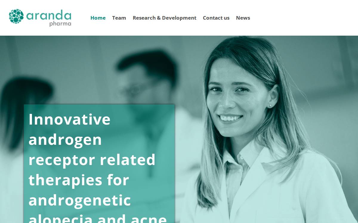 Aranda Pharma Ltd. website preview