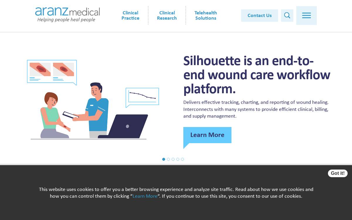 Aranz Medical website preview