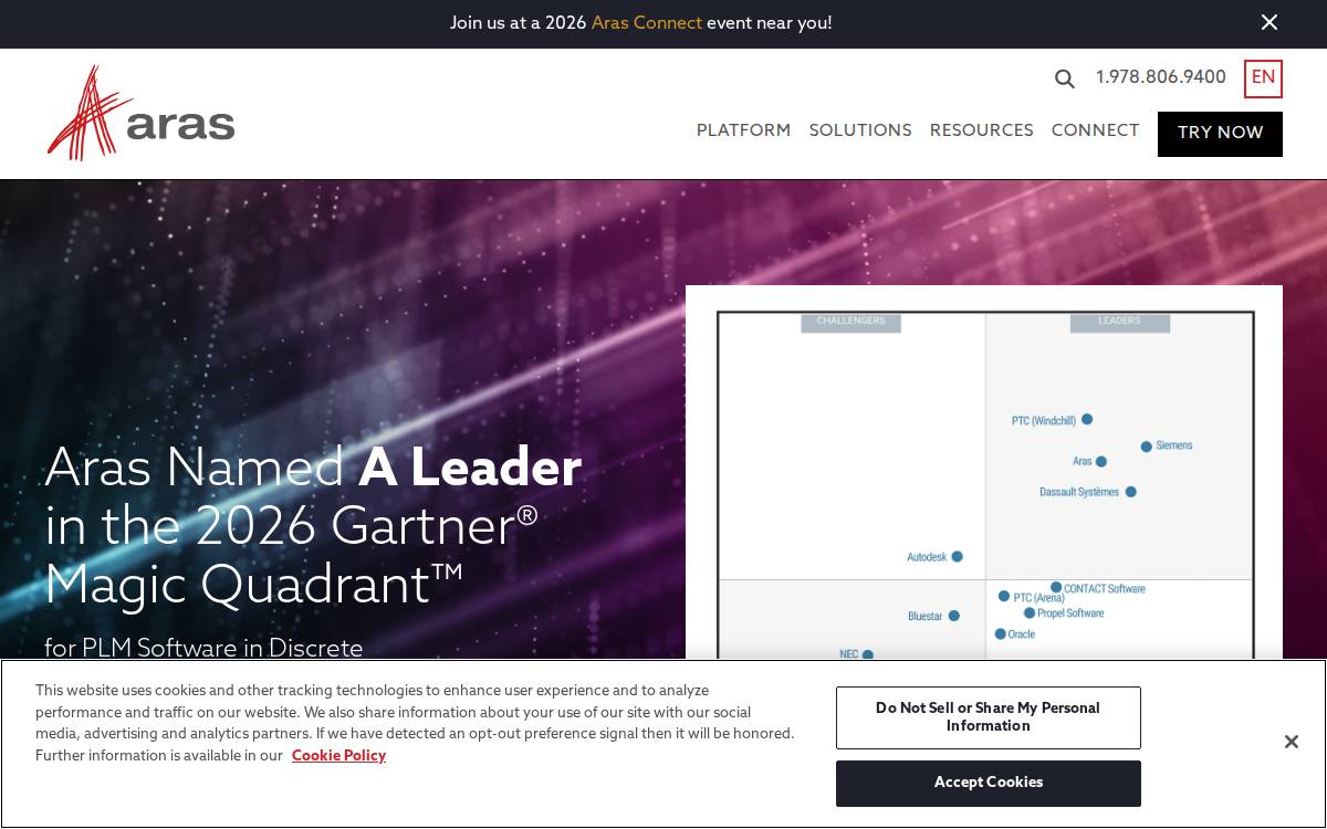 Aras Corp website preview