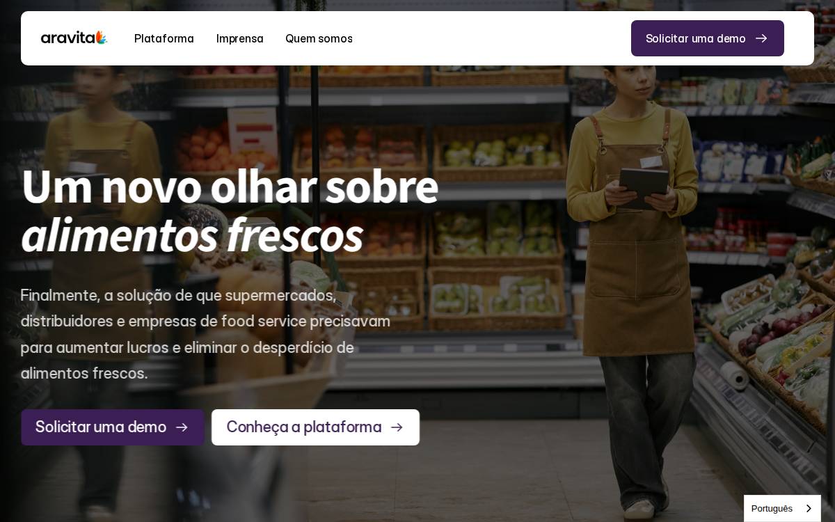 Aravita website preview