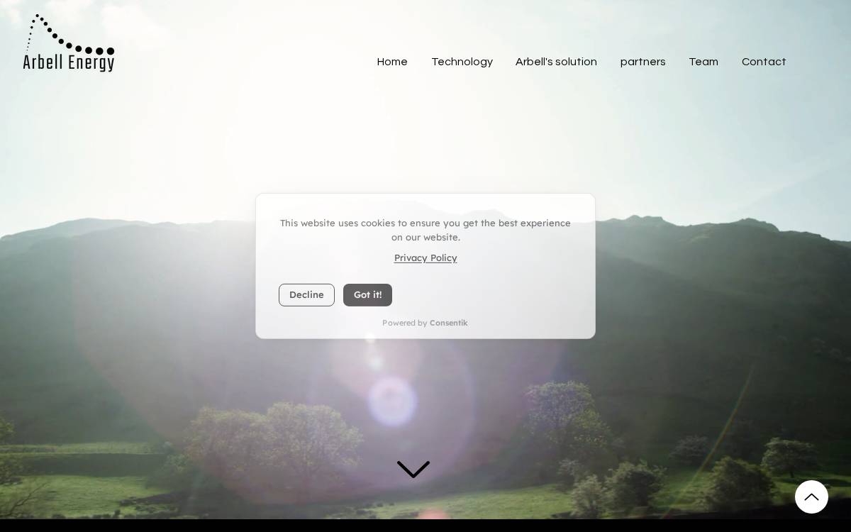 Arbell Energy website preview
