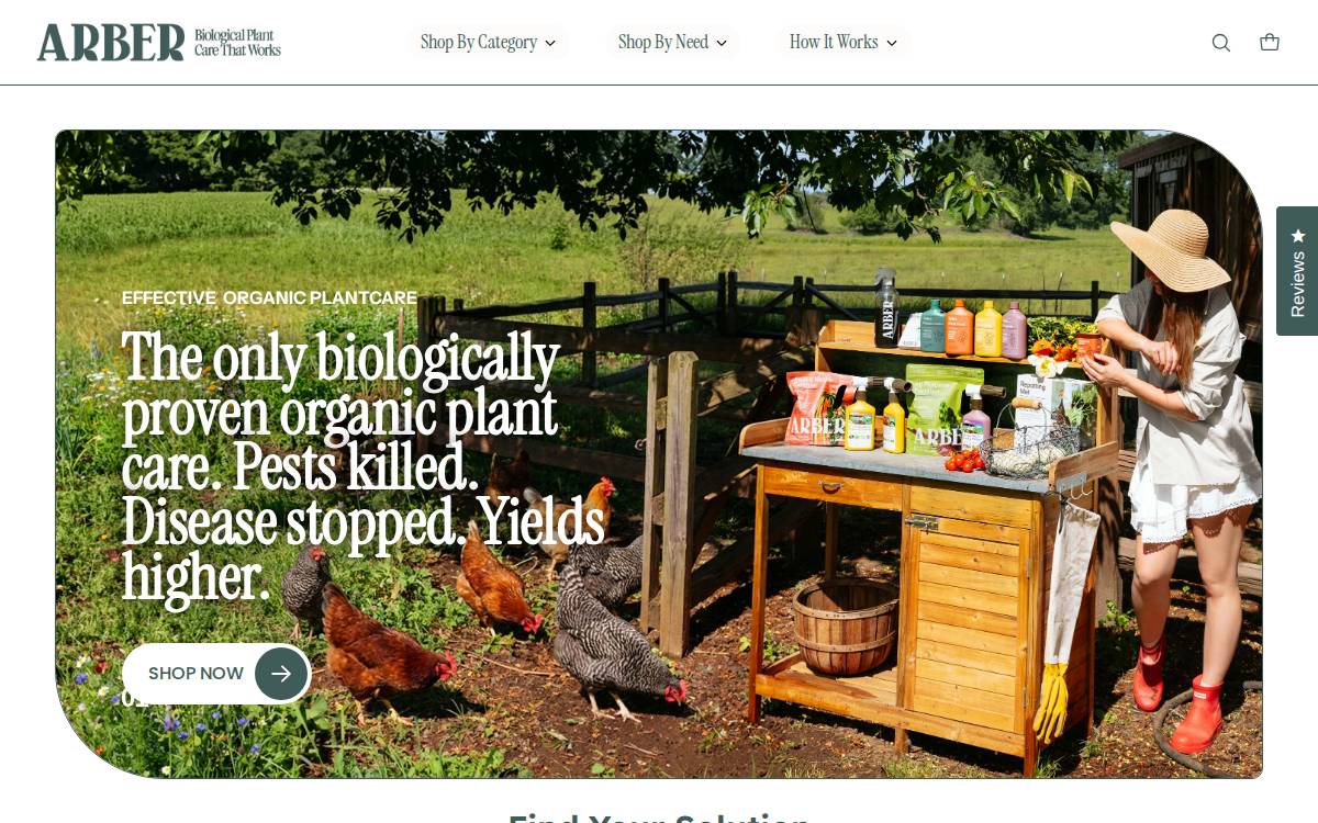 Arber website preview