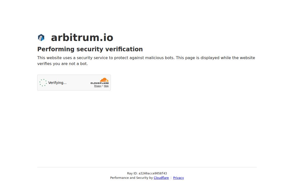 Arbitrum website preview