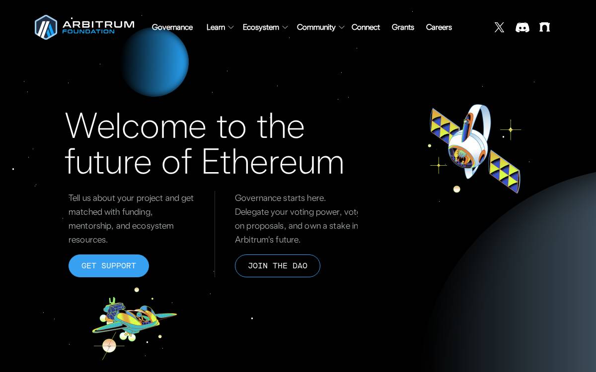 Arbitrum website preview