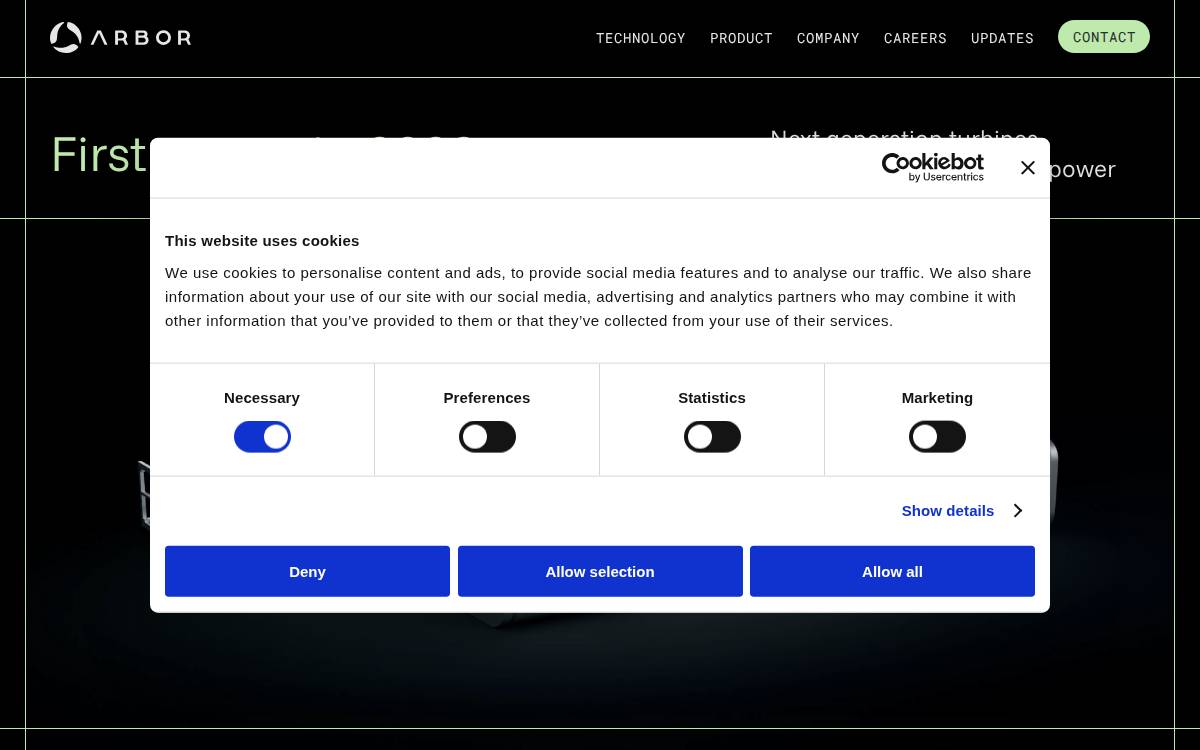 Arbor website preview