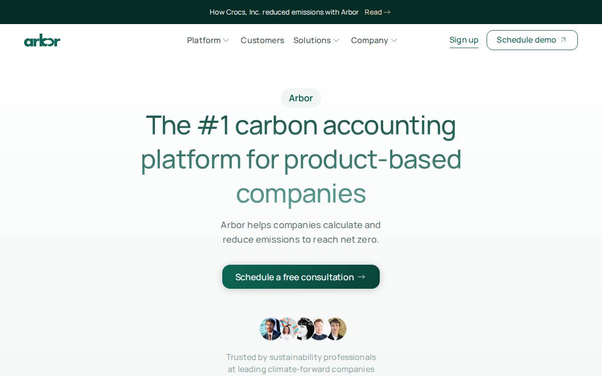 Arbor website preview