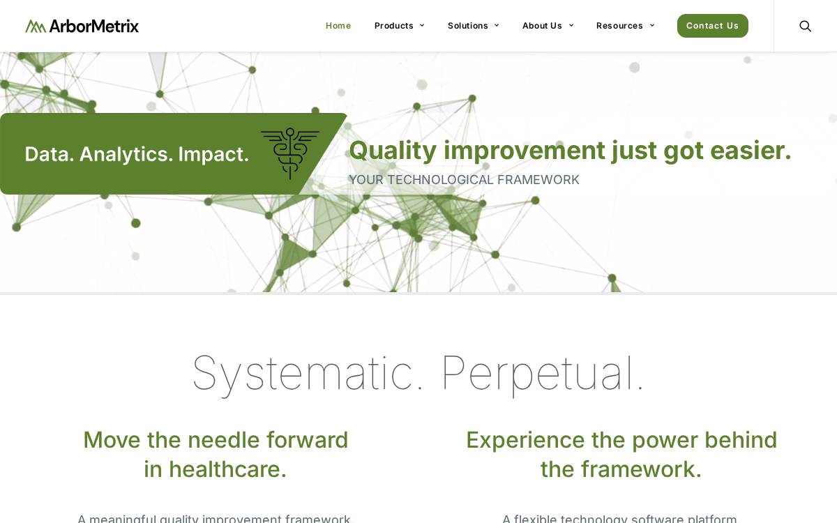 Arbor Metrix website preview